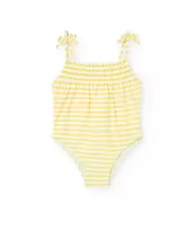 Купальник для девочек с полосатым принтом и регулируемыми бретелями Boboli, жёлтый