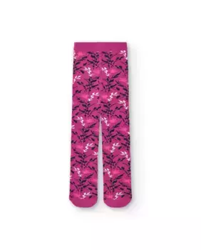 Купальник для девочки цвета фуксии с цветочным принтом Tuc tuc