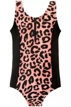 Купальник для девочки с леопардовым принтом Harry Bear, розовый