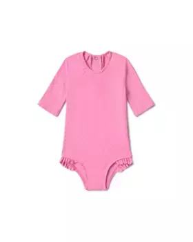 Купальник для девочки в полный рост с жаккардовым логотипом Tous, цвет Rosa