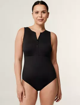 Купальник для контроля живота после операции Marks & Spencer, черный