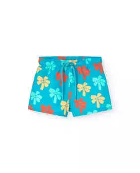 Купальник для мальчика с принтом и кулиской Boboli, синий