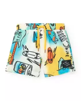 Купальник для мальчика с принтом и завязками Tuc tuc, мультиколор