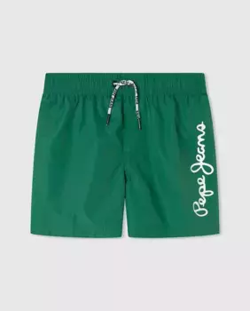 Купальник для мальчиков Логотип Pepe Jeans, зеленый