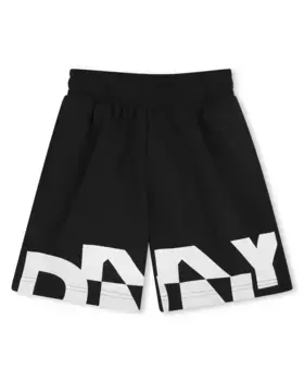 Купальник для мальчиков с контрастным логотипом DKNY, чёрный