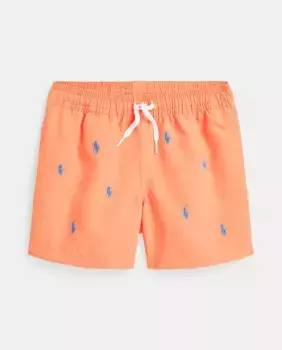 Купальник для мальчиков с множественной вышивкой Polo Ralph Lauren, оранжевый