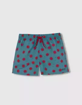 Купальник для мальчиков с принтом подсолнуха и кулиской Gocco, бирюзовый