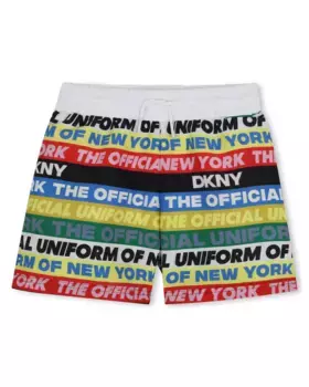 Купальник для мальчиков с принтом и кулиской DKNY, многоцветный