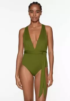 Купальник DRAPED OYSHO, цвет khaki