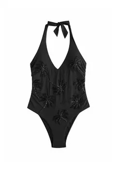 Купальник EMBROIDERED Next, черный
