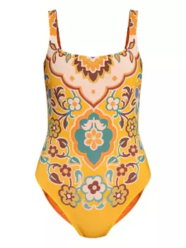 Купальник ETRO с цветочным принтом, желтый