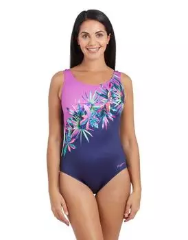 Купальник Fanfare с открытой спиной Zoggs, синий