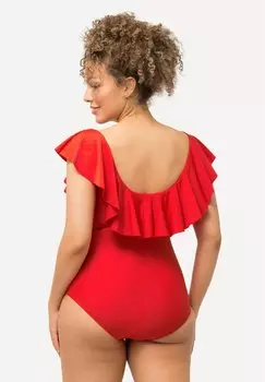 Купальник FLOUNCE V-NECK Ulla Popken, светло-красный