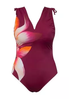 Купальник FLOWER MOTIF Ulla Popken, бордовый