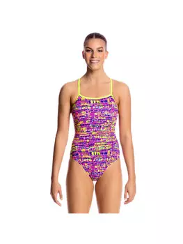 Купальник Funkita Badeanzug Dotty Dash mit offenem Rcken, красочный