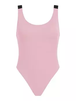 Купальник-футболка Calvin Klein Swimwear, темно-розовый