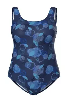 Купальник-футболка Ulla Popken Alice, цвет Blue/marine blue/Indigo