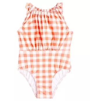 Купальник Girlbari в клетку Suncracy, красный