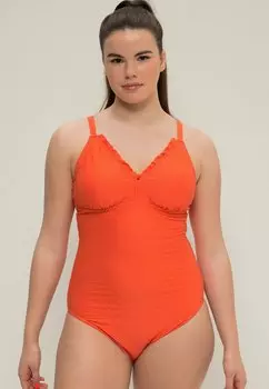 Купальник HERAUSNEHMBARE SOFTCUPS WELLENSTRUKTUR V-AUSSCHNITT MIT RSCHE Studio Untold, цвет rotorange