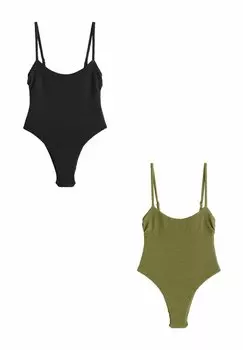 Купальник HIGH LEG SCOOP TUMMY CONTROL 2 PACK Self., зеленый