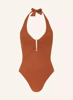 Купальник honesty с воротником-хомутом MARYAN MEHLHORN, цвет COGNAC