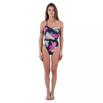 Купальник Hurley Hana Asymmetrical Reversible Cheeky, черный
