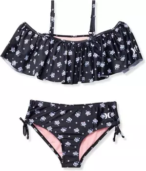Купальник Hurley Kids Flounce Bikini Set, черный