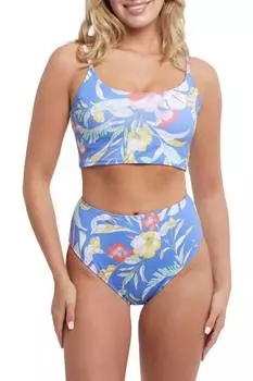 Купальник из двух частей Wave Floral, двусторонний, синего/кремового цвета TRIBAL