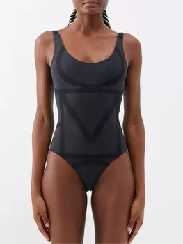 Купальник из переработанного волокна с v-образным вырезом Toteme, черный