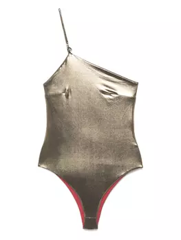 Купальник из ткани ламе Patrizia Pepe, золотой