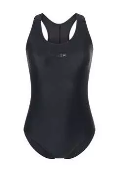 Купальник "Эбби" с широкими бретелями и спиной-борцовкой с логотипом Alex, черный