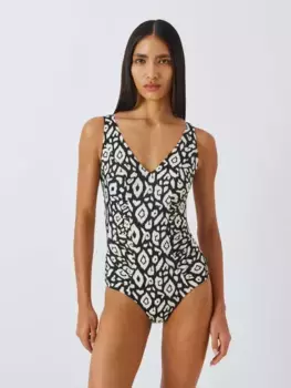 Купальник John Lewis Maya Aztec Ruched, цвет black/multi