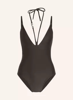 Купальник K/Signature с несколькими бретелями Karl Lagerfeld, серый