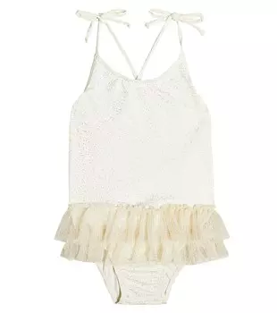 Купальник капри из тюля Suncracy, белый