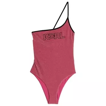 Купальник Karl Lagerfeld Ikonik 2.0 One-piece, розовый