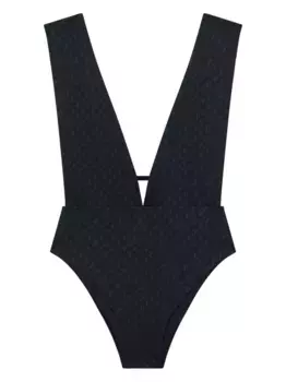 Купальник Kosma с V-образным вырезом и монограммой JIMMY CHOO, черный