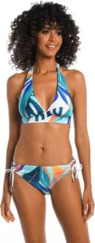 Купальник La Blanca Coastal Palms Banded Halter Bra, цвет Ice Blue