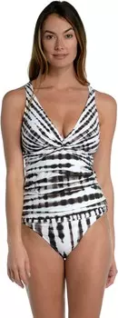 Купальник La Blanca Twisted Bamboo Twist Front Tankini, цвет Java
