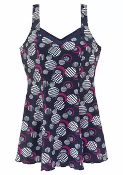 Купальник LASCANA Badekleid, цвет marine bedruckt