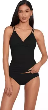 Купальник Lauren Ralph Lauren Beach Club Solids Double Strap Twist Underwire Camikini, черный