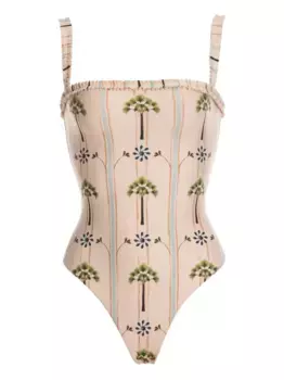 Купальник Limn Moriche с оборками AGUA BY AGUA BENDITA, белый