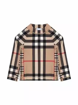 Kонгслив Vintage Check Burberry, коричневый