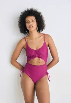 Купальник LSCN BY MIT RAFFUNG CUT-OUT LASCANA, цвет Dark Berry