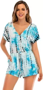 Купальник Lucky Brand Beach Wave Romper Cover-Up, разноцветный