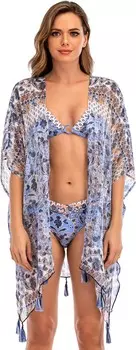 Купальник Lucky Brand Blossom Chiffon Robe Cover-Up, разноцветный