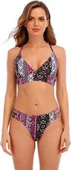 Купальник Lucky Brand Boho Chic Cutout Tab Hipster, разноцветный