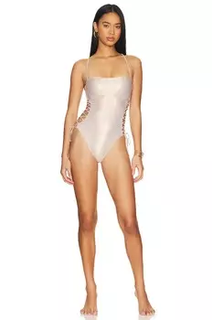 Купальник Luli Fama Golden Luli Lace Up, золотой