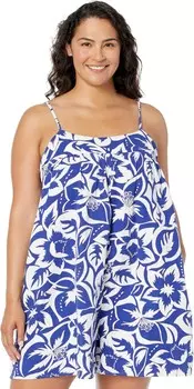 Купальник Madewell Lightestspun Tie-Back Cover-Up Romper in Tropicale Floral, цвет Graphic Tropical Bluestone