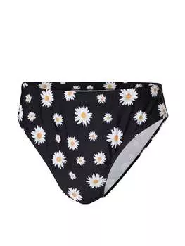 Купальник Manfinity Swimmode плюс размер, плавки с простым принтом для мужчин, черный цвет