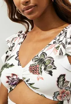 Купальник Maternity Frill Next, экрю-розовый с цветочным принтом